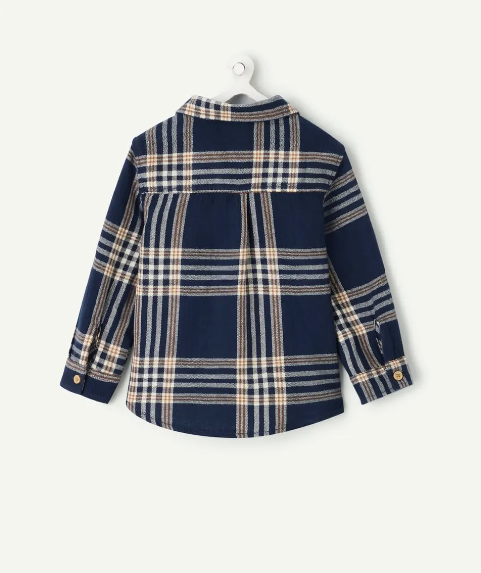 Chemise bébé garçon en coton à carreaux