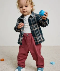 Chemise bébé garçon en coton à carreaux