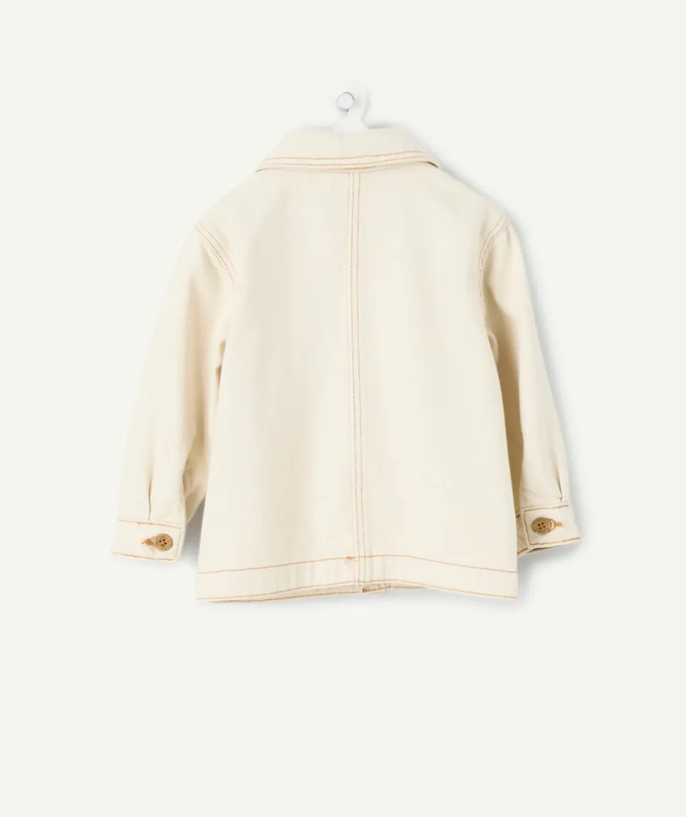 Chemise bébé garçon en jean crème