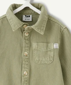 Chemise bébé garçon en jean vert