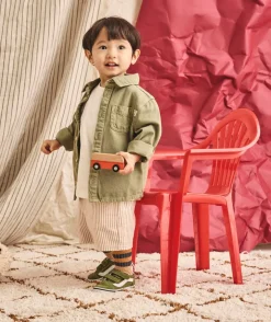 Chemise bébé garçon en jean vert