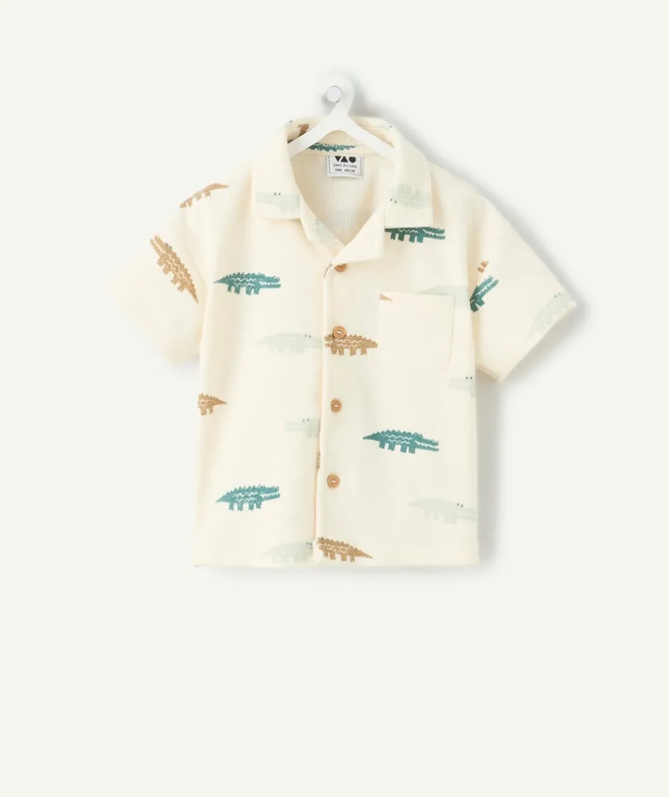 Chemise bébé garçon imprimé crocodiles