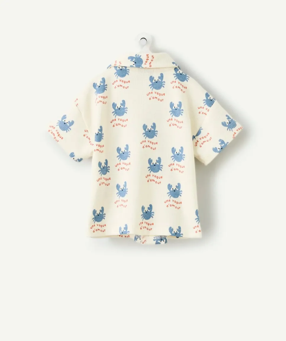 Chemise bébé garçon imprimée crabe