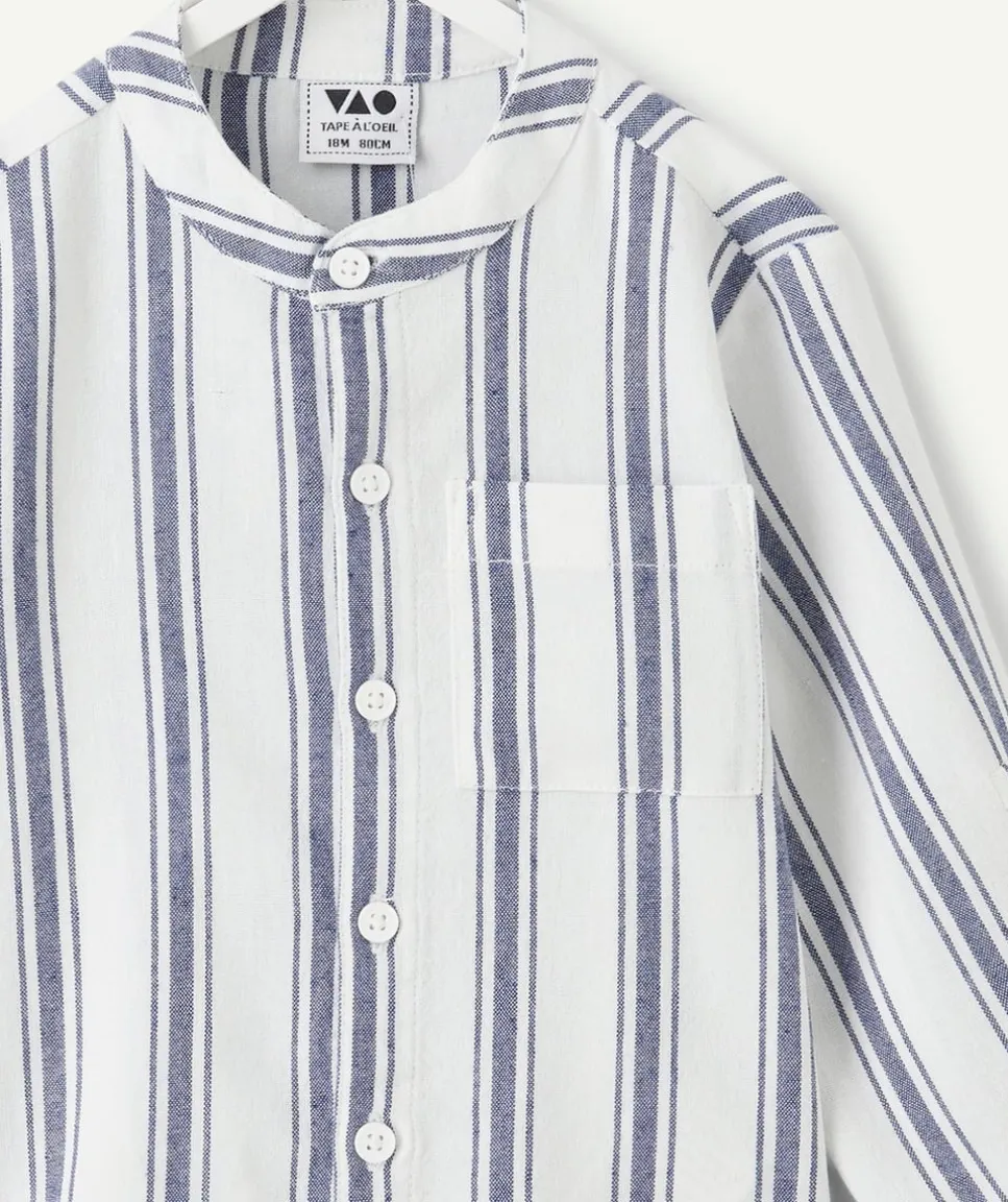 Chemise bébé garçon rayée bleu
