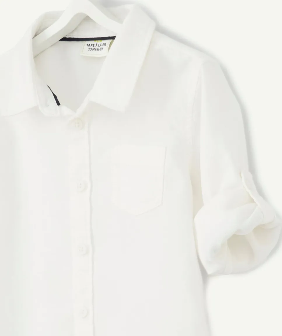 Chemise blanche manches longues bébé garçon