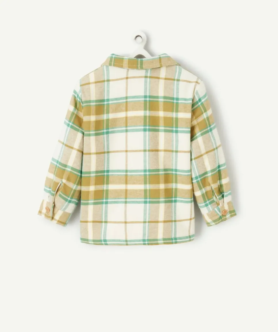 Chemise à carreaux manches longues bébé garçon avec intérieur en sherpa