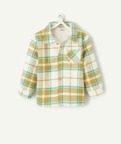 Chemise à carreaux manches longues bébé garçon avec intérieur en sherpa