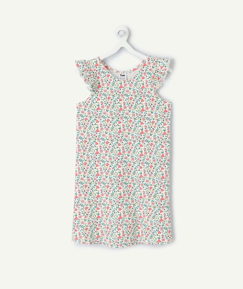 Chemise de nuit fille imprimé floral