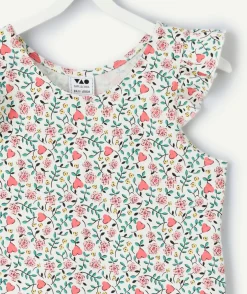 Chemise de nuit fille imprimé floral