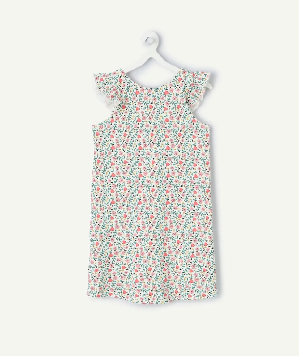 Chemise de nuit fille imprimé floral
