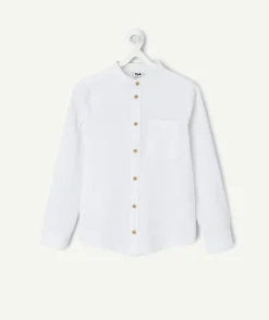 Chemise garçon blanche à boutons
