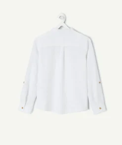 Chemise garçon blanche à boutons