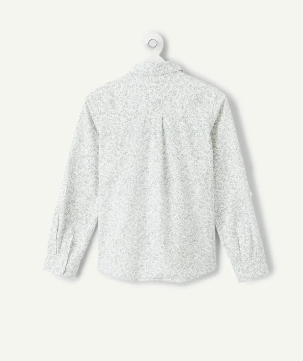Chemise garçon blanche imprimée