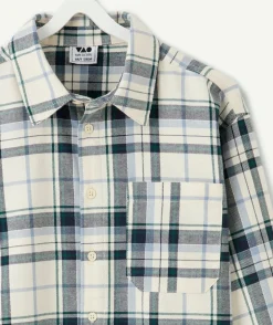 Chemise garçon droite à carreaux