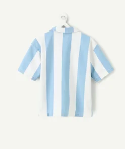 Chemise garçon manches courtes rayée
