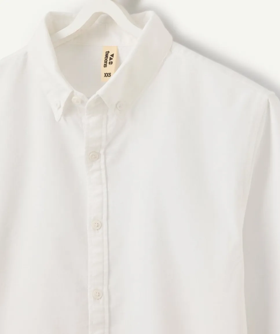 Chemise garçon manches longues blanche