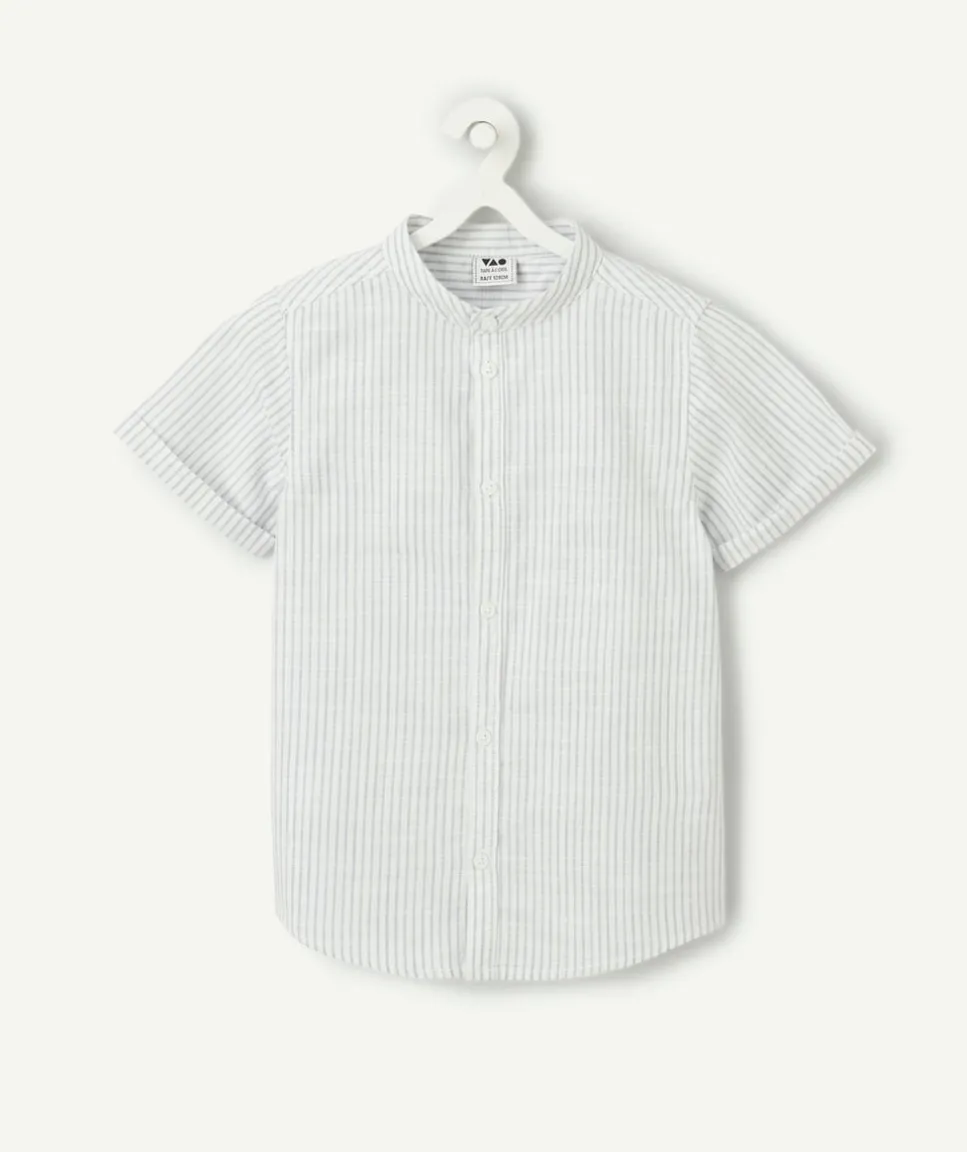 Chemise manches courtes rayée garçon