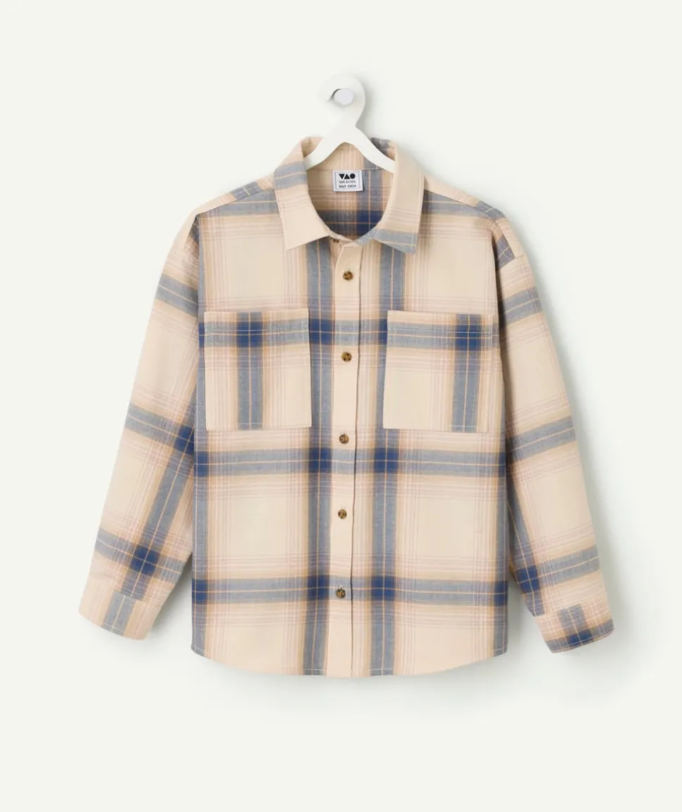 Chemise manches longues à carreaux garçon