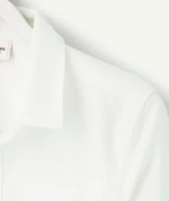 Chemise manches longues garçon en coton bio blanc