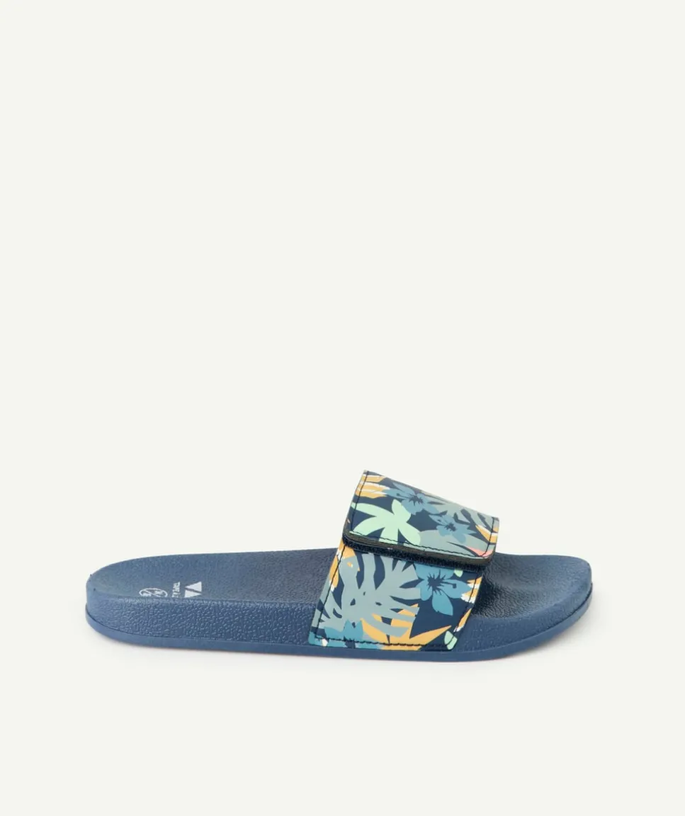 Claquettes garçon imprimé tropical coloré