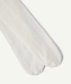 Collants bébé fille blanc motif ajouré