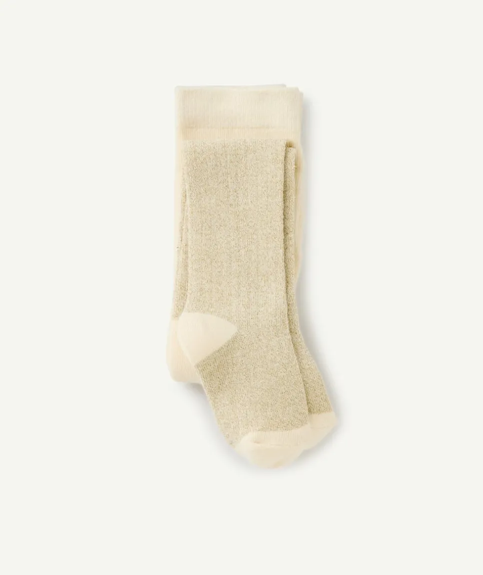 Collants bébé fille en lurex couleur argentée
