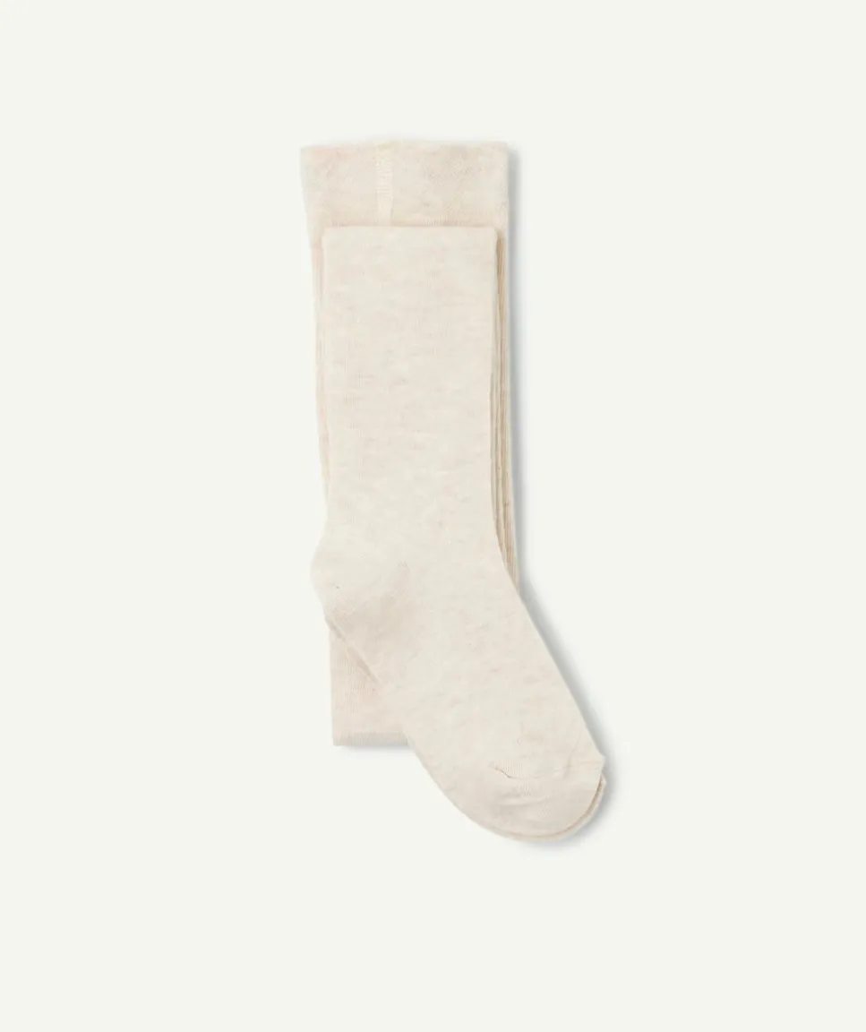 Collants fille beiges
