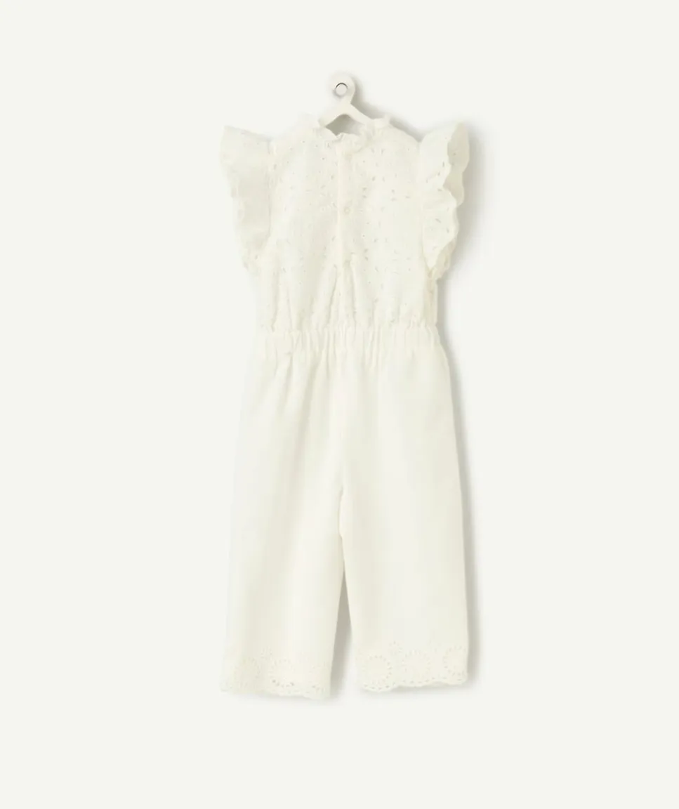 Combinaison bébé fille broderie blanche