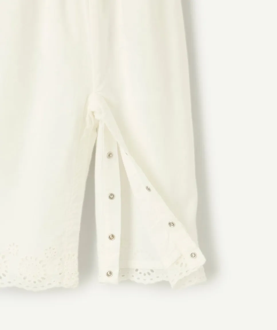 Combinaison bébé fille broderie blanche