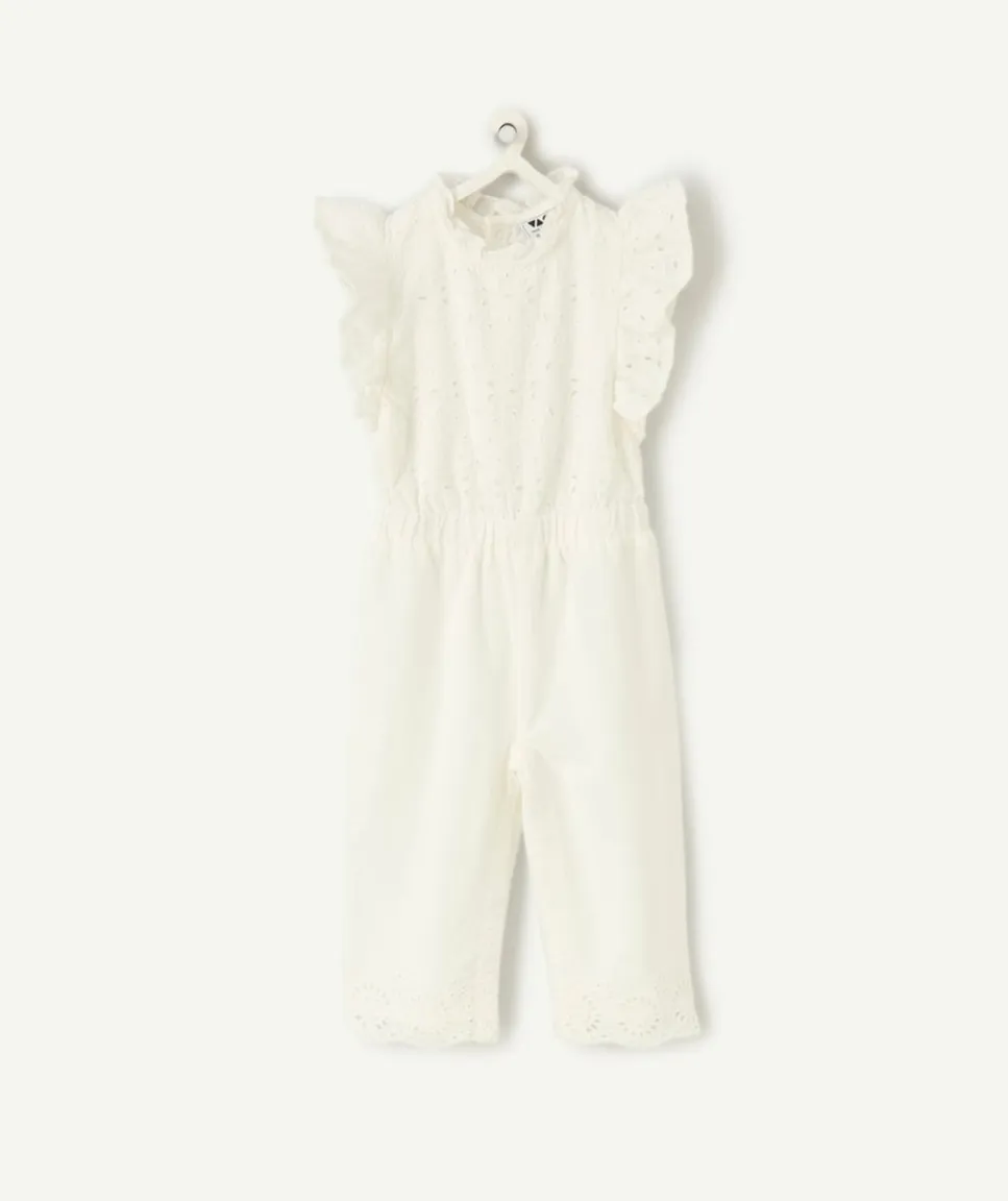Combinaison bébé fille broderie blanche