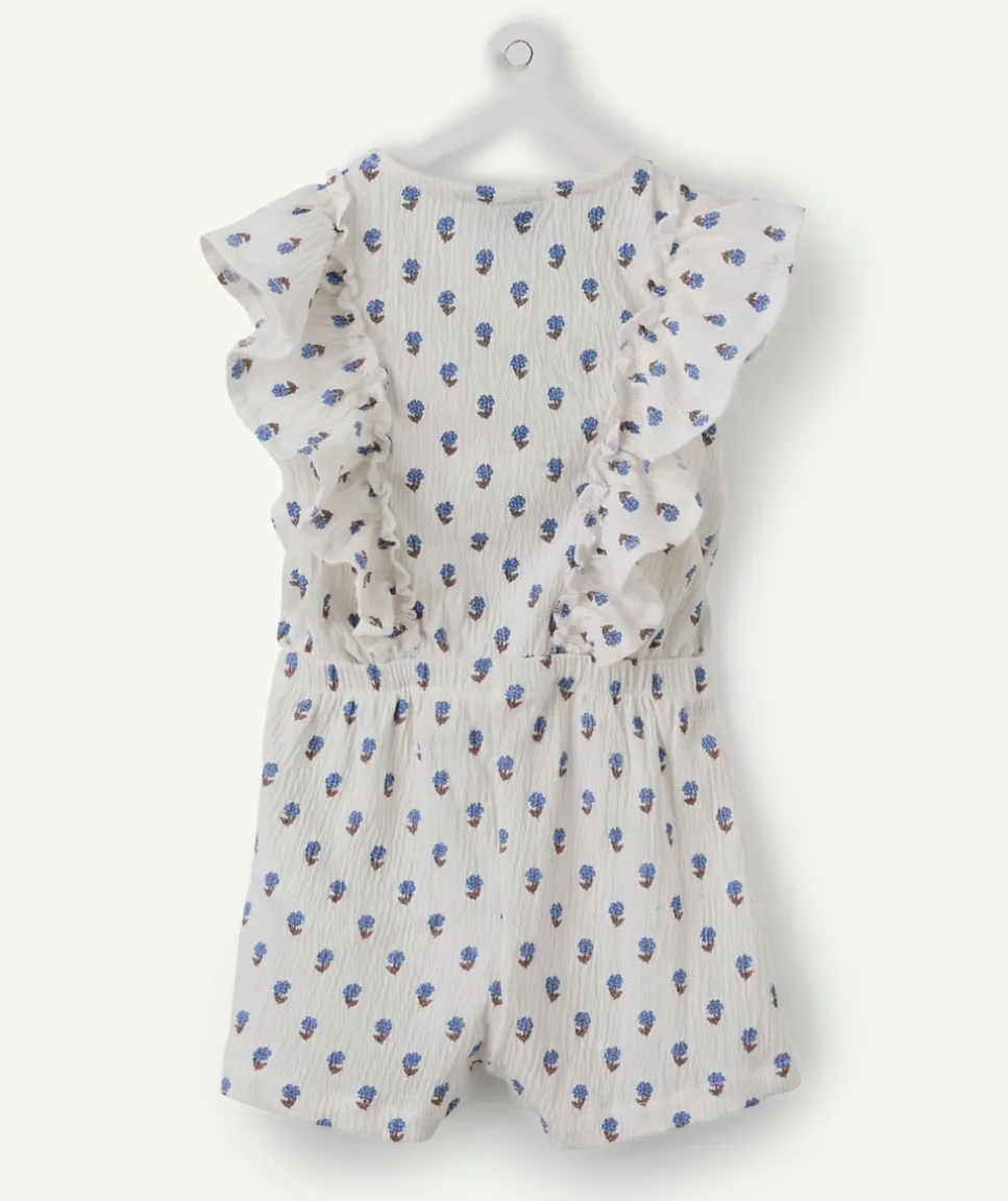 Combinaison bébé fille imprimée fleurs