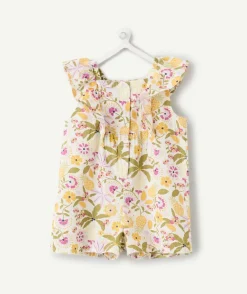 Combinaison bébé fille imprimé floral