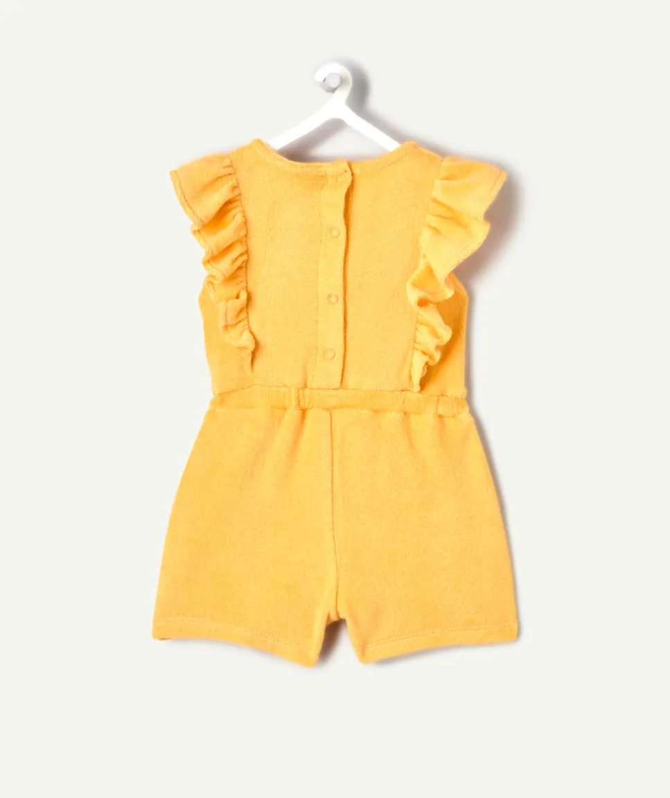 Combinaison bébé fille orange éponge