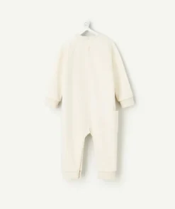 Combinaison bébé garçon crème imprimé message