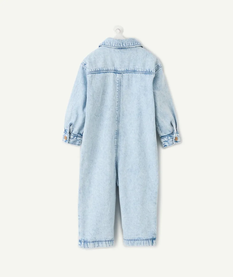 Combinaison denim bébé garçon bleu clair effet délavé
