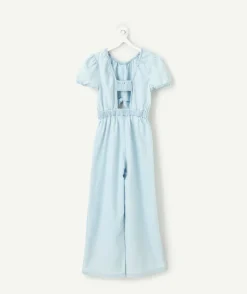 Combinaison fille denim bleu clair