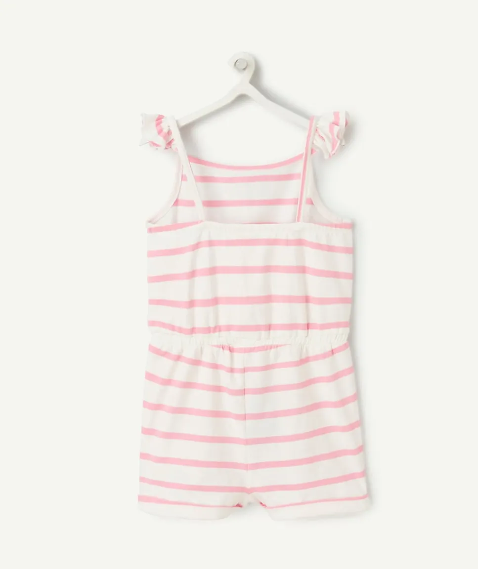 Combishort bébé fille avec volants et détails ajourés