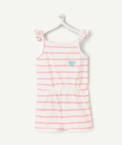 Combishort bébé fille avec volants et détails ajourés