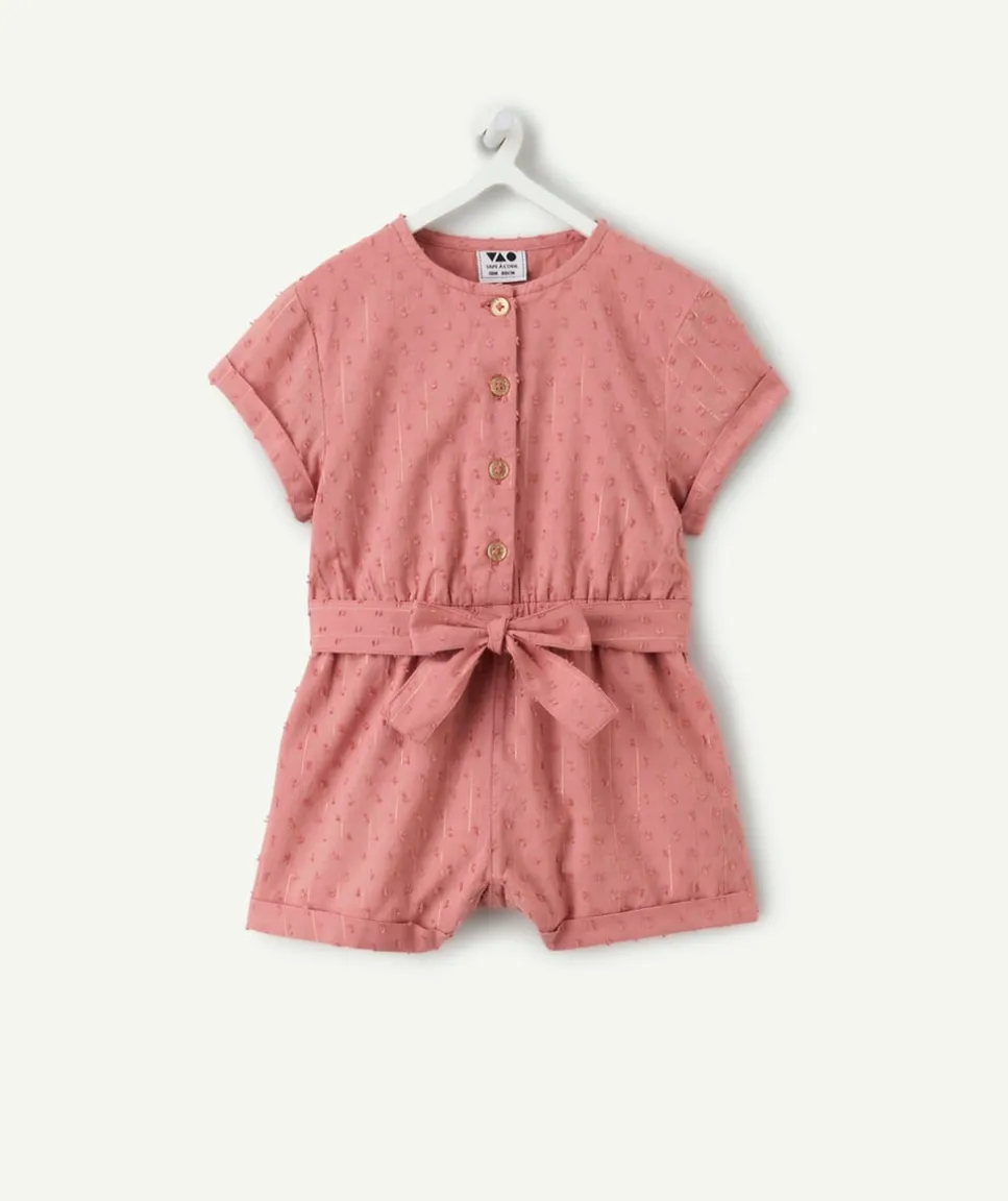 Combishort bébé fille rose