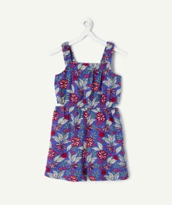 Combishort fille imprimé floral
