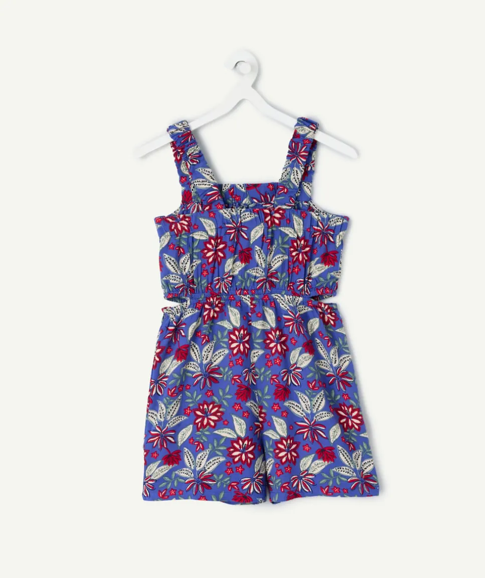 Combishort fille imprimé floral