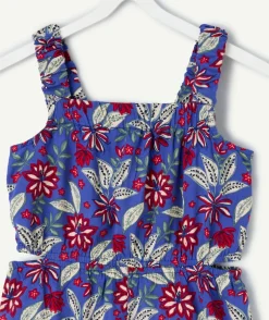 Combishort fille imprimé floral