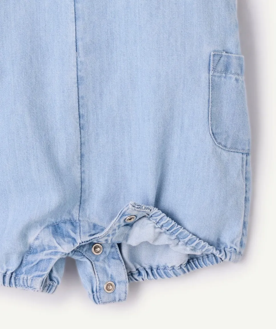 Combishort naissance garçon denim