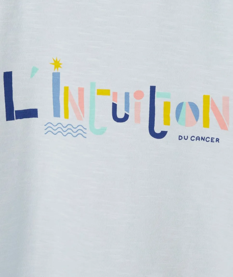 Cosmic vibes - t-shirt bleu cancer en coton bio enfant