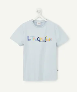 Cosmic vibes - t-shirt bleu poisson en coton bio enfant