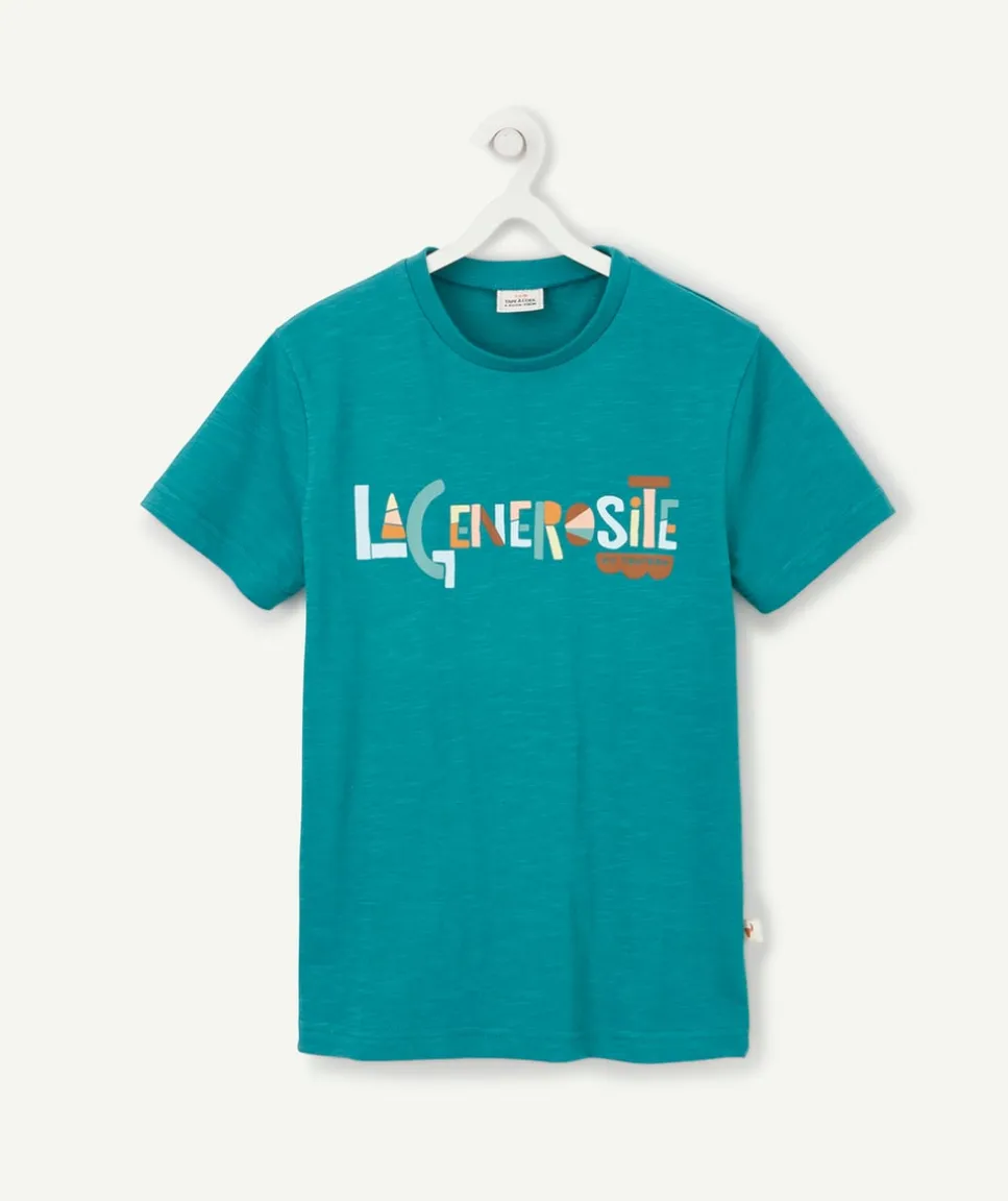 Cosmic vibes - t-shirt vert taureau en coton bio enfant