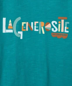 Cosmic vibes - t-shirt vert taureau en coton bio enfant