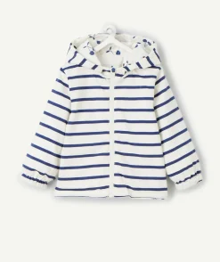 Coupe vent bébé fille avec cerises intérieur marinière