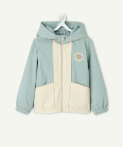 Coupe-vent fille colorblock avec capuche