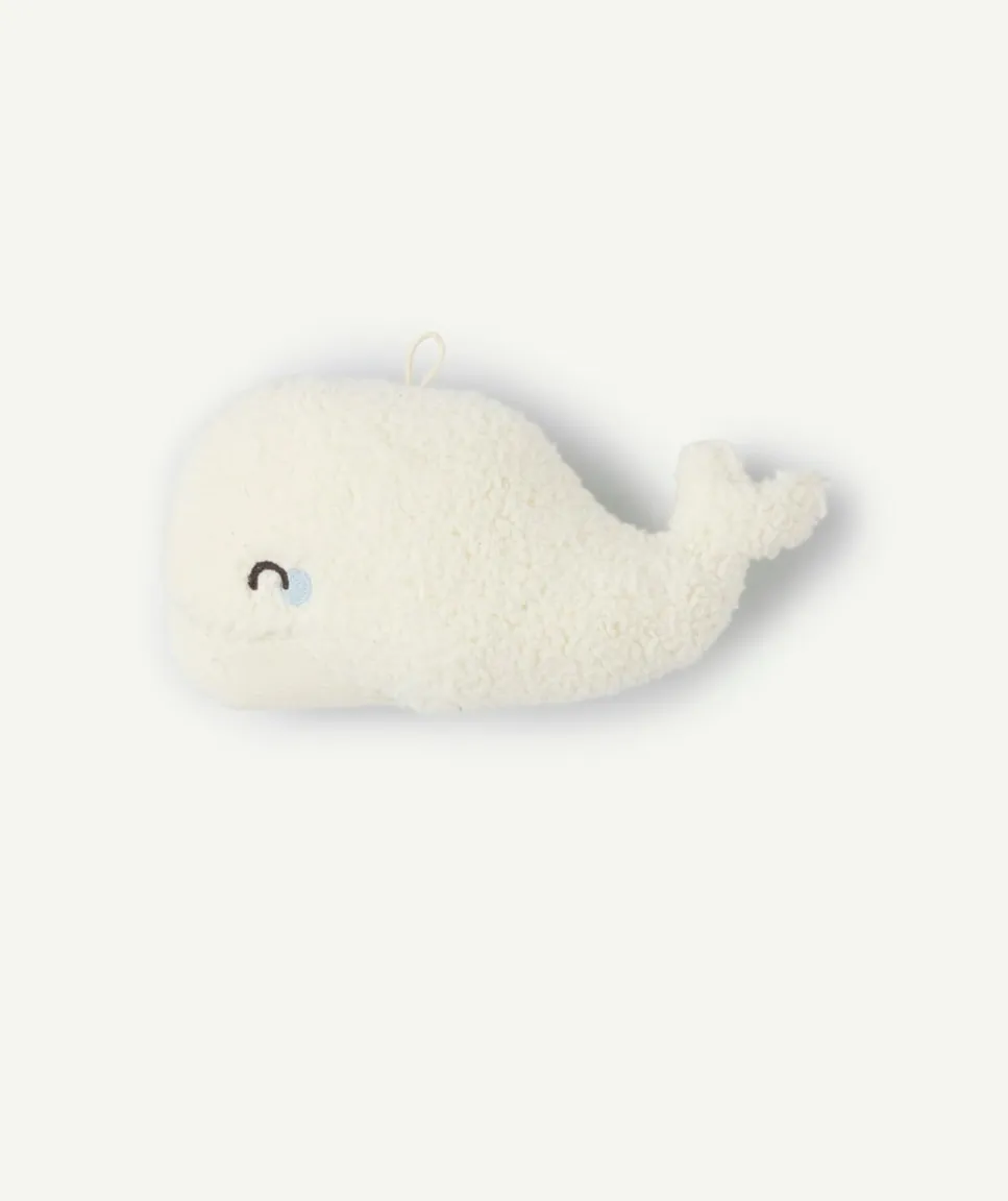 Coussin de décoration baleine blanc